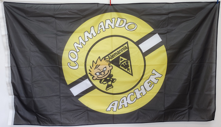Bild von Fanflagge Commando Aachen-Fahne Fanflagge Commando Aachen-Flagge im Fahnenshop bestellen