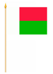 Bild von Stockflaggen Madagaskar  (45 x 30 cm)-Fahne Stockflaggen Madagaskar  (45 x 30 cm)-Flagge im Fahnenshop bestellen