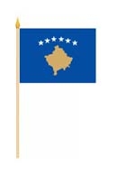 Bild von Stockflaggen Kosovo  (45 x 30 cm)-Fahne Stockflaggen Kosovo  (45 x 30 cm)-Flagge im Fahnenshop bestellen