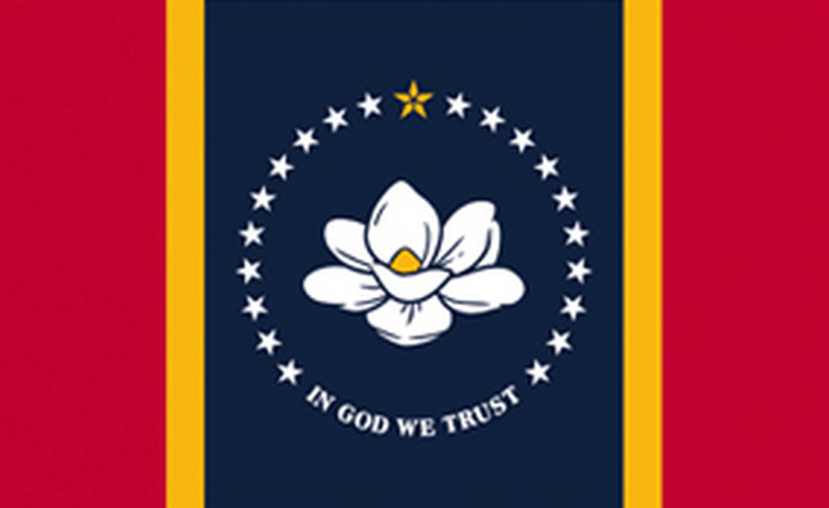 Bild von USA - Bundesstaat Mississippi-Fahne USA - Bundesstaat Mississippi-Flagge im Fahnenshop bestellen