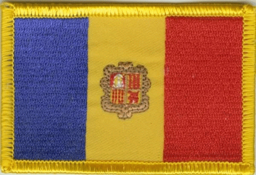 Bild von Aufnäher Flagge Andorra-Fahne Aufnäher Flagge Andorra-Flagge im Fahnenshop bestellen