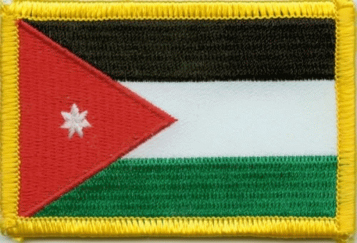 Bild von Aufnäher Flagge Jordanien-Fahne Aufnäher Flagge Jordanien-Flagge im Fahnenshop bestellen