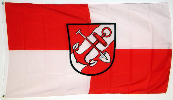 Fahne Flagge Hamburg Brunsbüttel Banner 90x150 cm Fanfahne Gartenfahne Hissfahne 