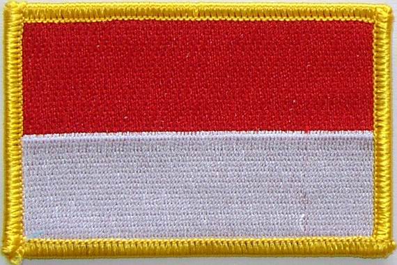 Bild von Aufnäher Flagge Indonesien-Fahne Aufnäher Flagge Indonesien-Flagge im Fahnenshop bestellen