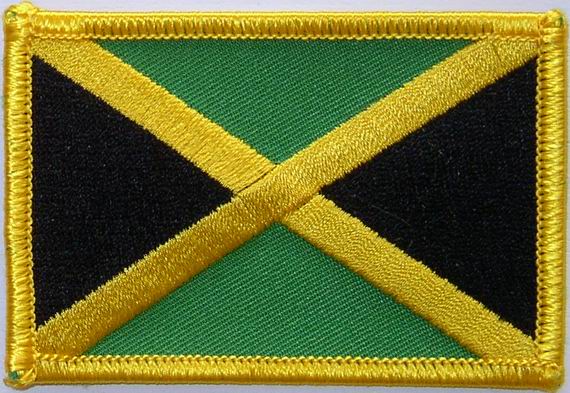 Bild von Aufnäher Flagge Jamaika-Fahne Aufnäher Flagge Jamaika-Flagge im Fahnenshop bestellen