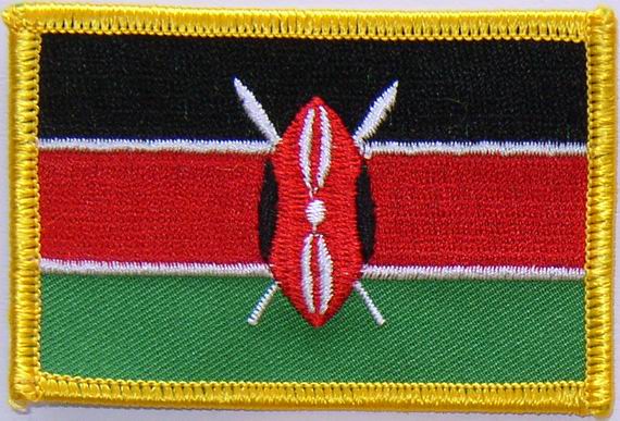 Bild von Aufnäher Flagge Kenia-Fahne Aufnäher Flagge Kenia-Flagge im Fahnenshop bestellen