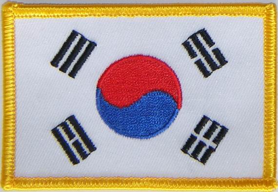Bild von Aufnäher Flagge Südkorea-Fahne Aufnäher Flagge Südkorea-Flagge im Fahnenshop bestellen