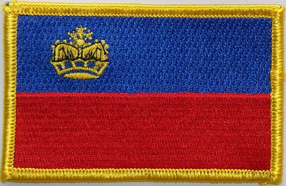 Bild von Aufnäher Flagge Fürstentum Liechtenstein-Fahne Aufnäher Flagge Fürstentum Liechtenstein-Flagge im Fahnenshop bestellen