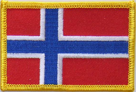 AUFNÄHER Patch FLAGGE flag Fahne Norwegen Norway 8,5x5,7 cm 