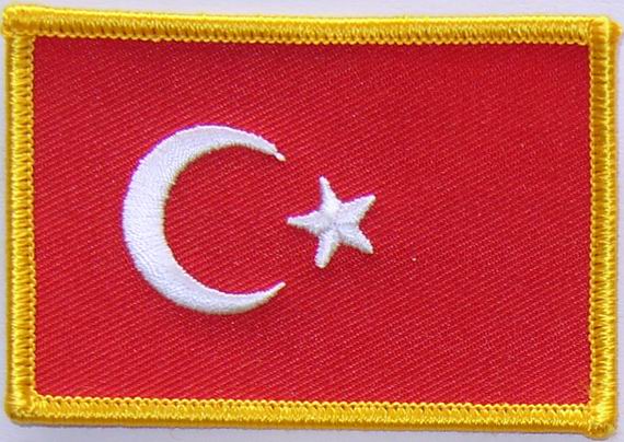 Bild von Aufnäher Flagge Türkei-Fahne Aufnäher Flagge Türkei-Flagge im Fahnenshop bestellen