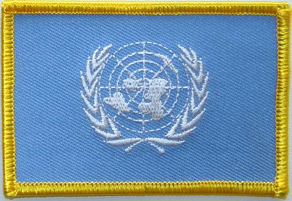 Bild von Aufnäher Flagge UNO-Fahne Aufnäher Flagge UNO-Flagge im Fahnenshop bestellen
