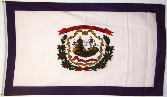 Bild von USA - Bundesstaat West-Virginia-Fahne USA - Bundesstaat West-Virginia-Flagge im Fahnenshop bestellen