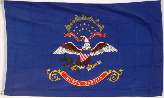 Bild von USA - Bundesstaat Nord-Dakota-Fahne USA - Bundesstaat Nord-Dakota-Flagge im Fahnenshop bestellen