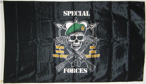 Bild von Flagge Special Forces -  Mess With The Best, Die Like The Rest-Fahne Flagge Special Forces -  Mess With The Best, Die Like The Rest-Flagge im Fahnenshop bestellen