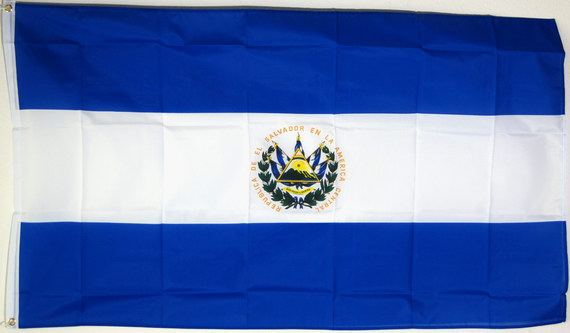 Bild von Flagge El Salvador, Republik-Fahne El Salvador, Republik-Flagge im Fahnenshop bestellen