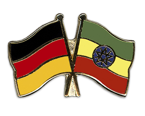 Bild von Freundschafts-Pin  Deutschland - Äthiopien-Fahne Freundschafts-Pin  Deutschland - Äthiopien-Flagge im Fahnenshop bestellen