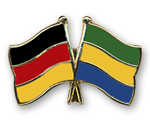 Bild von Freundschafts-Pin  Deutschland - Gabun-Fahne Freundschafts-Pin  Deutschland - Gabun-Flagge im Fahnenshop bestellen