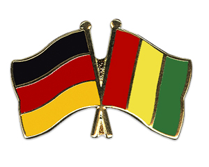 Bild von Freundschafts-Pin  Deutschland - Guinea-Fahne Freundschafts-Pin  Deutschland - Guinea-Flagge im Fahnenshop bestellen