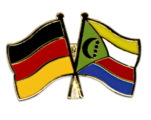 Bild von Freundschafts-Pin  Deutschland - Komoren-Fahne Freundschafts-Pin  Deutschland - Komoren-Flagge im Fahnenshop bestellen