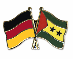 Bild von Freundschafts-Pin  Deutschland - Sao Tome und Principe-Fahne Freundschafts-Pin  Deutschland - Sao Tome und Principe-Flagge im Fahnenshop bestellen