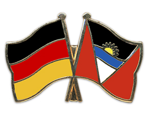 Bild von Freundschafts-Pin  Deutschland - Antigua und Barbuda-Fahne Freundschafts-Pin  Deutschland - Antigua und Barbuda-Flagge im Fahnenshop bestellen