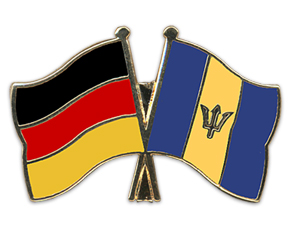 Bild von Freundschafts-Pin  Deutschland - Barbados-Fahne Freundschafts-Pin  Deutschland - Barbados-Flagge im Fahnenshop bestellen