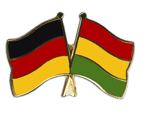 Bild von Freundschafts-Pin  Deutschland - Bolivien-Fahne Freundschafts-Pin  Deutschland - Bolivien-Flagge im Fahnenshop bestellen