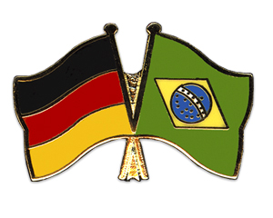 Bild von Freundschafts-Pin  Deutschland - Brasilien-Fahne Freundschafts-Pin  Deutschland - Brasilien-Flagge im Fahnenshop bestellen