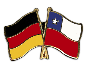 Bild von Freundschafts-Pin  Deutschland - Chile-Fahne Freundschafts-Pin  Deutschland - Chile-Flagge im Fahnenshop bestellen
