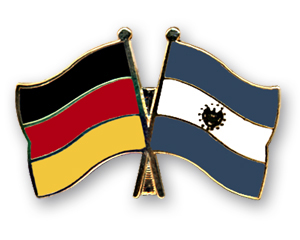 Bild von Freundschafts-Pin  Deutschland - El Salvador-Fahne Freundschafts-Pin  Deutschland - El Salvador-Flagge im Fahnenshop bestellen