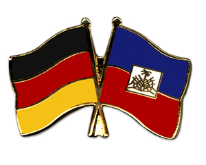 Bild von Freundschafts-Pin  Deutschland - Haiti-Fahne Freundschafts-Pin  Deutschland - Haiti-Flagge im Fahnenshop bestellen