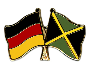 Bild von Freundschafts-Pin  Deutschland - Jamaika-Fahne Freundschafts-Pin  Deutschland - Jamaika-Flagge im Fahnenshop bestellen