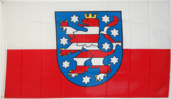 Bild von Landesfahne Thüringen-Fahne Landesfahne Thüringen-Flagge im Fahnenshop bestellen
