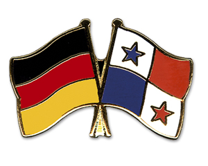 Bild von Freundschafts-Pin  Deutschland - Panama-Fahne Freundschafts-Pin  Deutschland - Panama-Flagge im Fahnenshop bestellen
