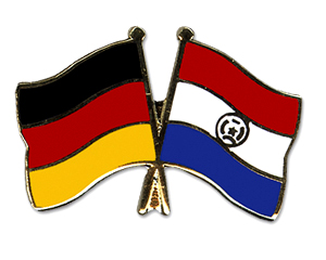 Bild von Freundschafts-Pin  Deutschland - Paraguay-Fahne Freundschafts-Pin  Deutschland - Paraguay-Flagge im Fahnenshop bestellen