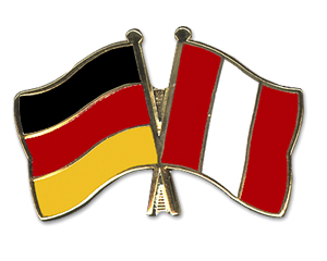 Bild von Freundschafts-Pin  Deutschland - Peru-Fahne Freundschafts-Pin  Deutschland - Peru-Flagge im Fahnenshop bestellen