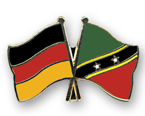 Bild von Freundschafts-Pin  Deutschland - St. Kitts und Nevis-Fahne Freundschafts-Pin  Deutschland - St. Kitts und Nevis-Flagge im Fahnenshop bestellen