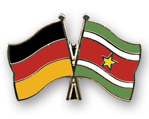Bild von Freundschafts-Pin  Deutschland - Surinam-Fahne Freundschafts-Pin  Deutschland - Surinam-Flagge im Fahnenshop bestellen