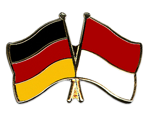 Bild von Freundschafts-Pin  Deutschland - Indonesien-Fahne Freundschafts-Pin  Deutschland - Indonesien-Flagge im Fahnenshop bestellen