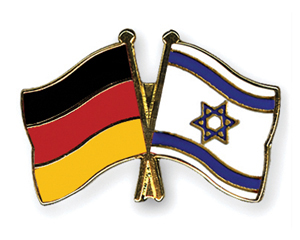 Bild von Freundschafts-Pin  Deutschland - Israel-Fahne Freundschafts-Pin  Deutschland - Israel-Flagge im Fahnenshop bestellen