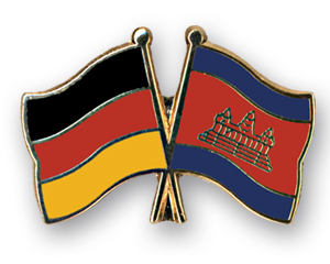 Bild von Freundschafts-Pin  Deutschland - Kambodscha-Fahne Freundschafts-Pin  Deutschland - Kambodscha-Flagge im Fahnenshop bestellen