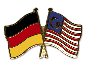 Bild von Freundschafts-Pin  Deutschland - Malaysia-Fahne Freundschafts-Pin  Deutschland - Malaysia-Flagge im Fahnenshop bestellen