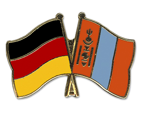 Bild von Freundschafts-Pin  Deutschland - Mongolei-Fahne Freundschafts-Pin  Deutschland - Mongolei-Flagge im Fahnenshop bestellen