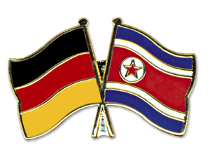 Bild von Freundschafts-Pin  Deutschland - Nordkorea-Fahne Freundschafts-Pin  Deutschland - Nordkorea-Flagge im Fahnenshop bestellen
