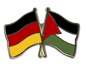 Bild von Freundschafts-Pin  Deutschland - Palästina-Fahne Freundschafts-Pin  Deutschland - Palästina-Flagge im Fahnenshop bestellen