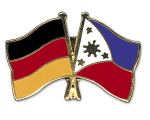 Bild von Freundschafts-Pin  Deutschland - Philippinen-Fahne Freundschafts-Pin  Deutschland - Philippinen-Flagge im Fahnenshop bestellen