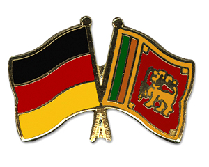Bild von Freundschafts-Pin  Deutschland - Sri Lanka-Fahne Freundschafts-Pin  Deutschland - Sri Lanka-Flagge im Fahnenshop bestellen