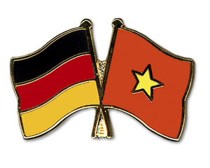 Bild von Freundschafts-Pin  Deutschland - Vietnam-Fahne Freundschafts-Pin  Deutschland - Vietnam-Flagge im Fahnenshop bestellen