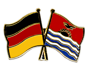 Bild von Freundschafts-Pin  Deutschland - Kiribati-Fahne Freundschafts-Pin  Deutschland - Kiribati-Flagge im Fahnenshop bestellen