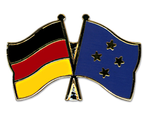 Bild von Freundschafts-Pin  Deutschland - Mikronesien-Fahne Freundschafts-Pin  Deutschland - Mikronesien-Flagge im Fahnenshop bestellen